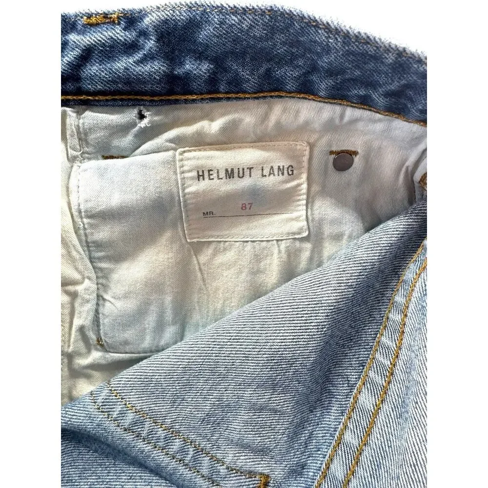 Helmut Lang MR 87 Heritage Slim Jeans Mens 30x30 Blue Denim Designer USA Made